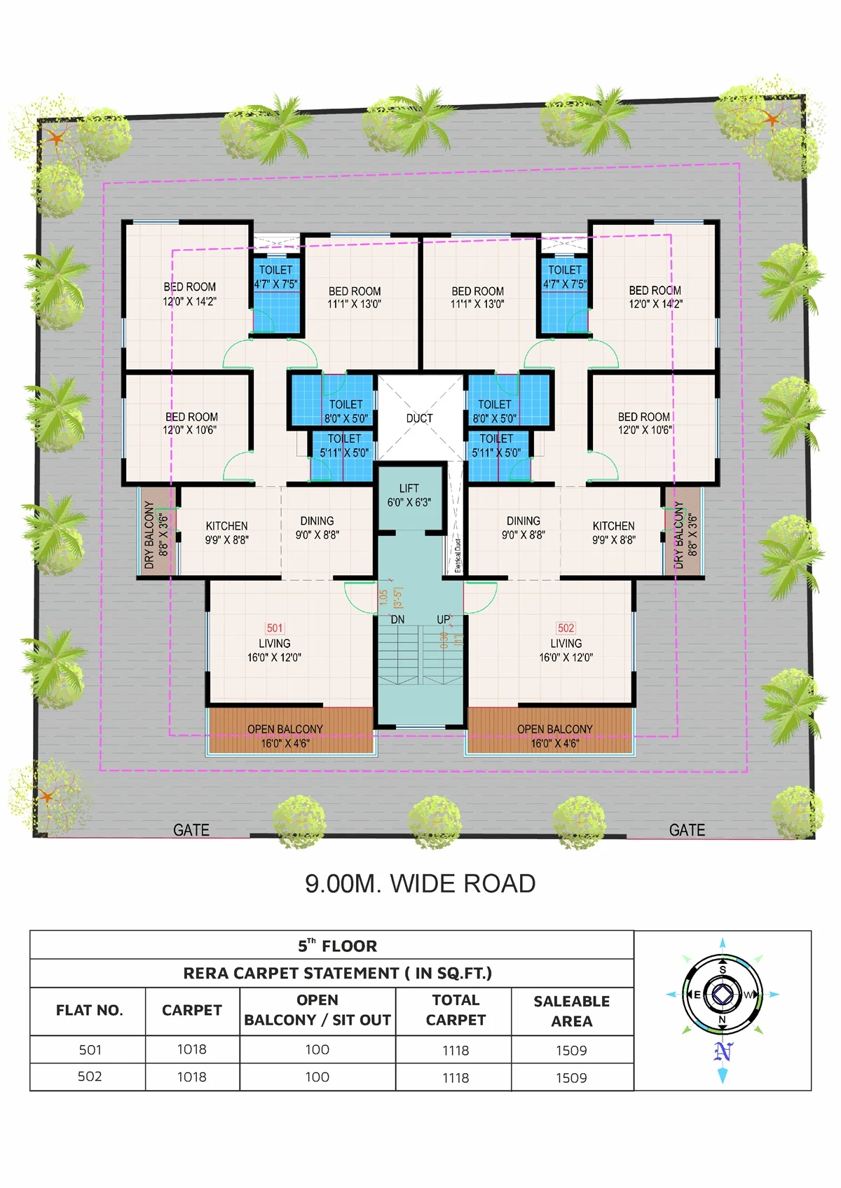 Prathamesh 3 BHK Floor Plan 2